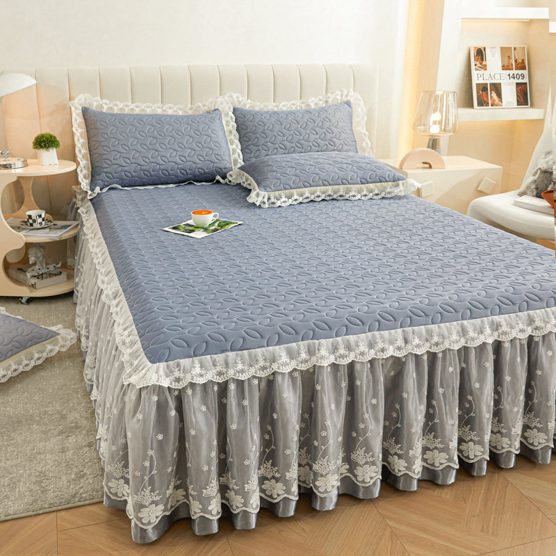 夏季床裙款乳胶凉席三件套冰丝席床罩可水洗折叠空调加厚软凉席子,淘宝优惠券,粉丝福利购,淘宝优惠卷