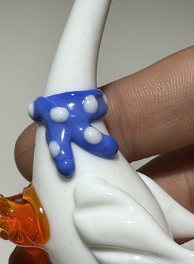 琉璃大白鹅玻璃手工小摆件可爱动物创意办公室电脑书桌面装饰淄博