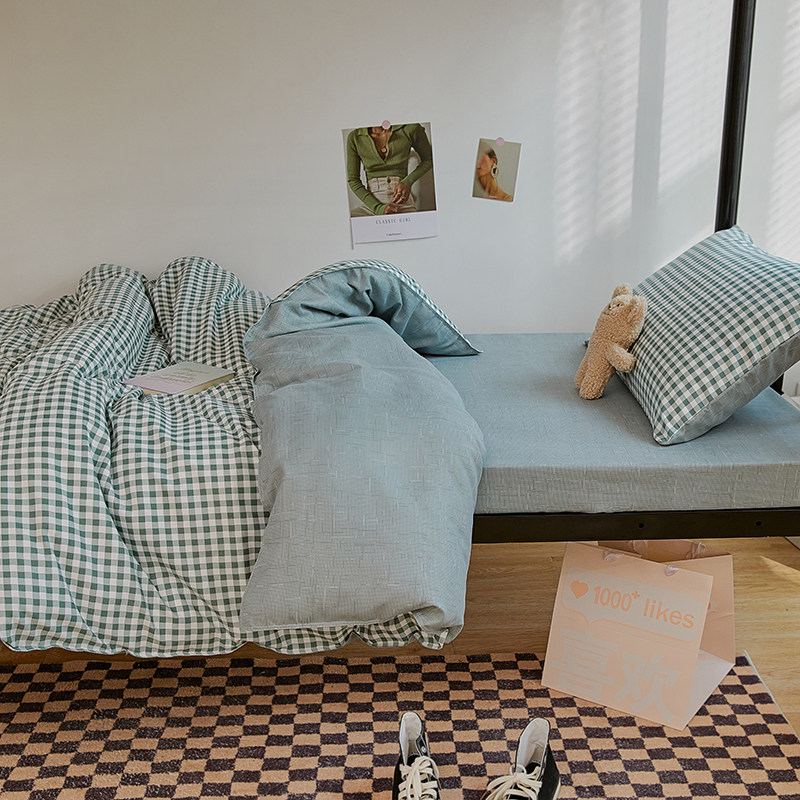 学生宿舍床上三件套人床上下铺被套床用品水洗棉少女生床品,淘宝优惠券,粉丝福利购,淘宝优惠卷