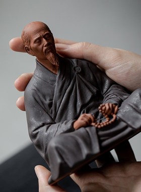 炼器陶瓷弘一法师禅意摆件创意家居客厅茶室茶桌四大高僧装饰摆设