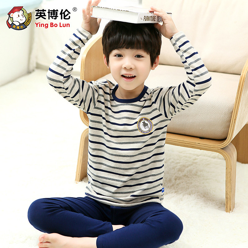 英博伦男童内衣套装儿童秋衣秋裤纯棉薄款中大童莱卡棉春秋棉毛衫,淘宝优惠券,粉丝福利购,淘宝优惠卷