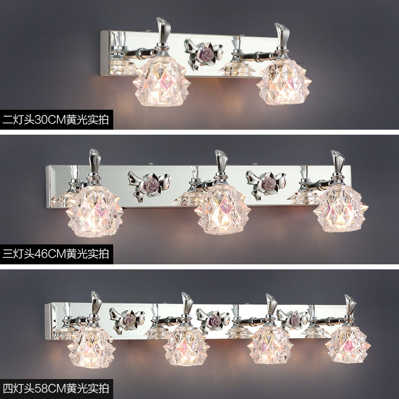 镜前灯卫生间灯浴室防水镜前灯led壁灯厕所镜柜灯不锈钢免打孔,淘宝优惠券,粉丝福利购,淘宝优惠卷