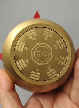 家居饰品六字真言大明咒铜葫芦摆件纯铜开口空心天医葫芦高25厘米