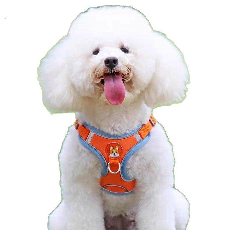 宠物狗狗牵引绳背心式小型犬胸背带反光透气可调节胸背带遛狗绳,淘宝优惠券,粉丝福利购,淘宝优惠卷