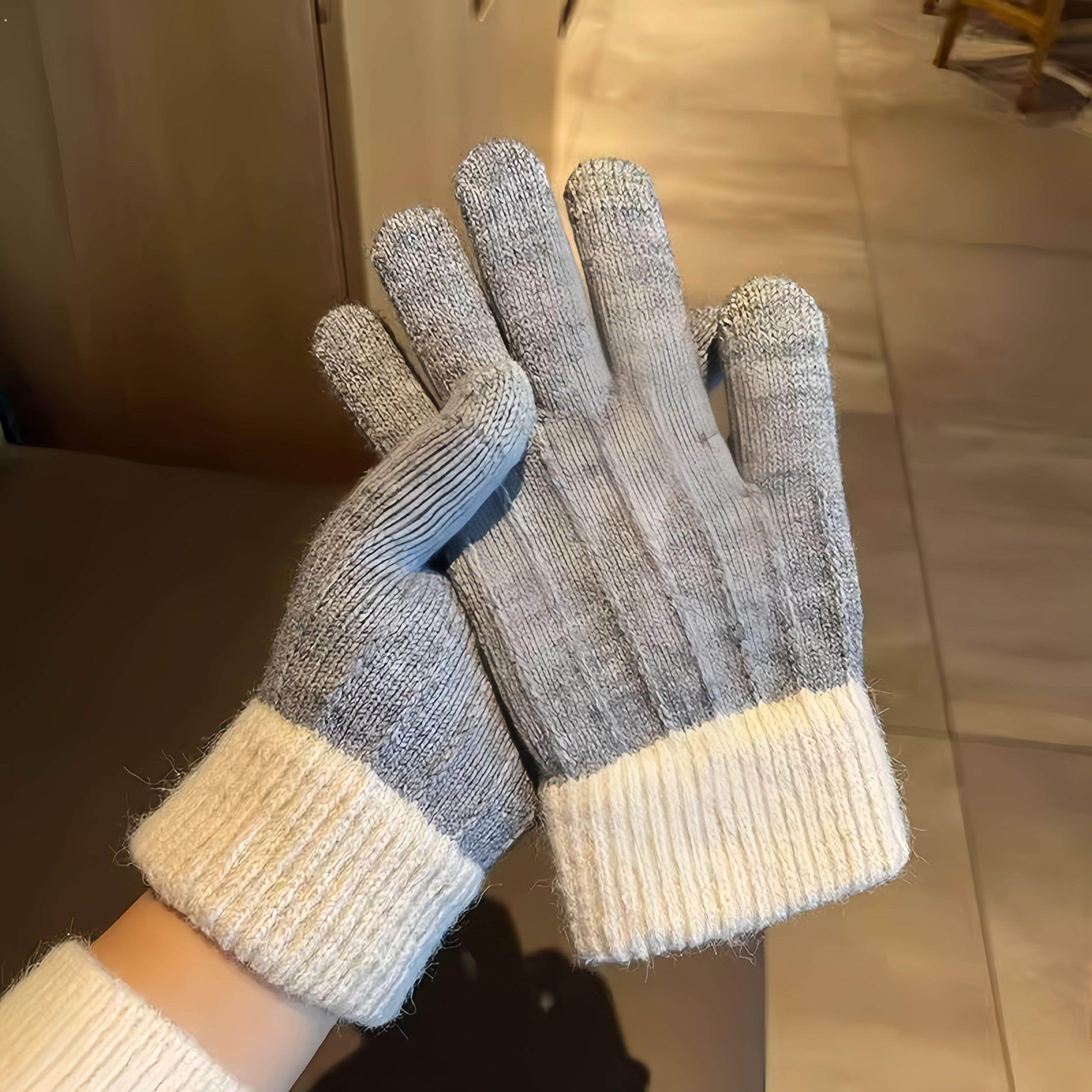 保暖针织触屏手套女士秋冬季保暖户外防风加绒韩版可爱防寒手套,淘宝优惠券,粉丝福利购,淘宝优惠卷