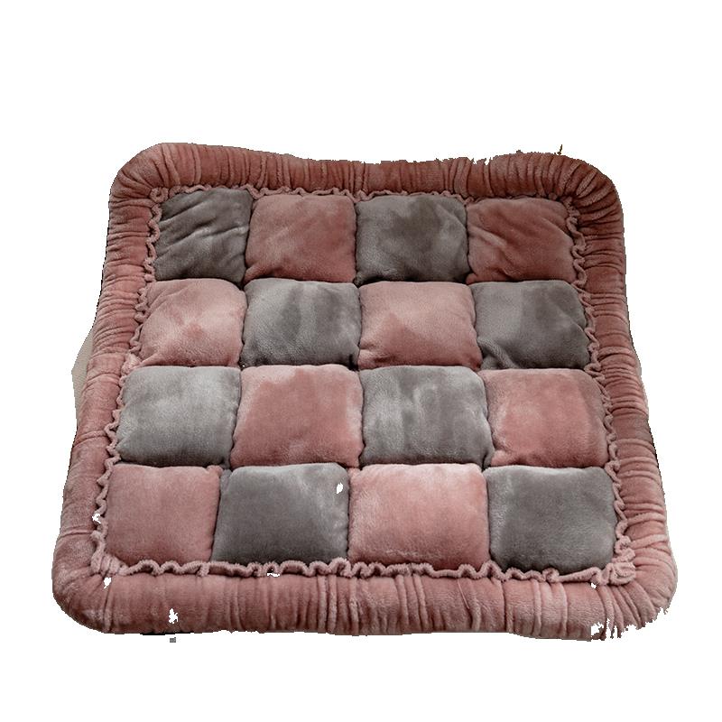 Korean autumn and winter thickened seat cushions, non-slip chair cushions, thickened plush office simple wooden floor bay window cushions