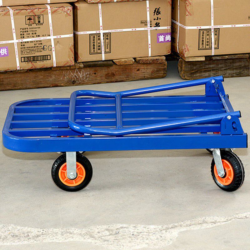 手推车拉货车钢管平板车折叠静音搬运车小拖车四轮便携家用手拉车,淘宝优惠券,粉丝福利购,淘宝优惠卷