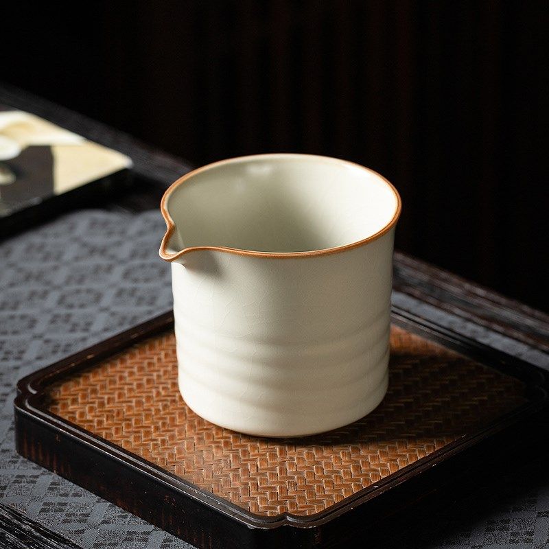 米黄汝窑公道杯茶海分茶器单个家用陶瓷泡茶公杯小号匀茶茶道配件,淘宝优惠券,粉丝福利购,淘宝优惠卷