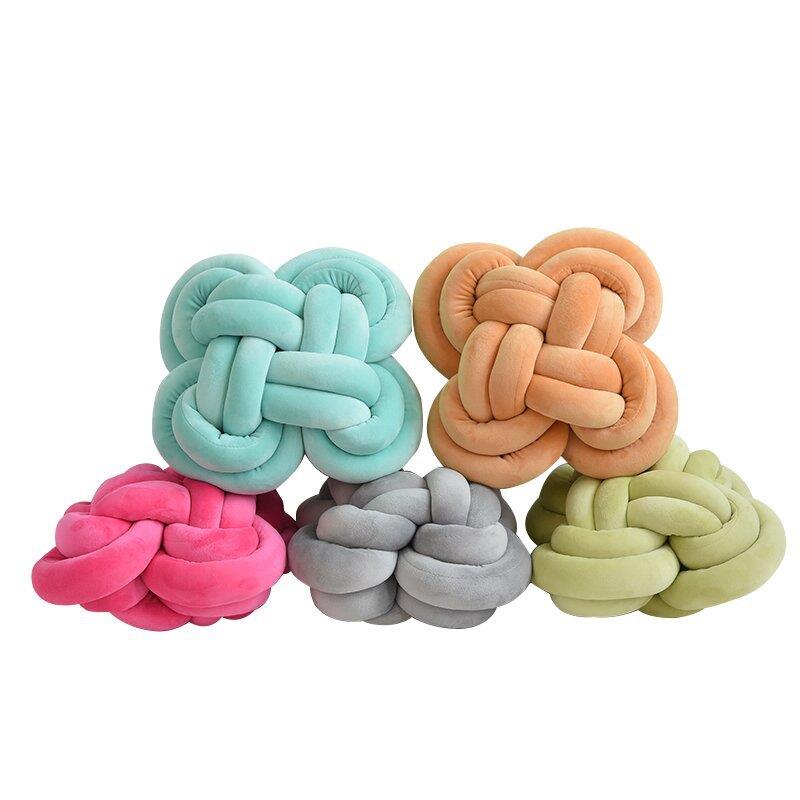 Ins Nordic Danish Knot ball Chinese knot hand-woven cushion sofa bay window balcony cushion special-shaped pillow