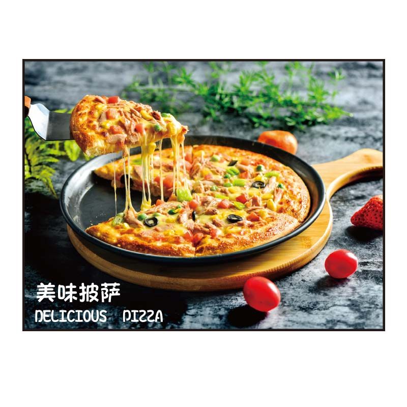 披萨店墙面装饰蛋挞炸鸡汉堡创意广告海报快餐厅小吃店玻璃贴纸画,淘宝优惠券,粉丝福利购,淘宝优惠卷