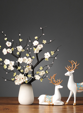 创意鹿摆件花瓶工艺品客厅玄关电视柜酒柜装饰品招财家居开业礼品