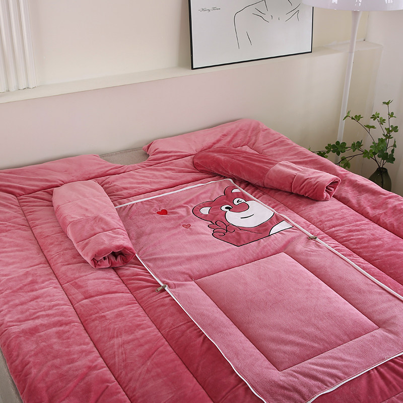 加厚办公室可穿抱枕懒人被有袖子儿童防踢被学习车载沙发冬季折叠,淘宝优惠券,粉丝福利购,淘宝优惠卷