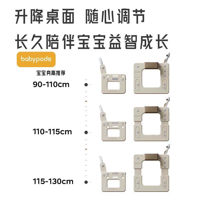 儿童学习桌三合一小学生书桌结实可升降写字桌早教桌子家用课桌椅,淘宝优惠券,粉丝福利购,淘宝优惠卷