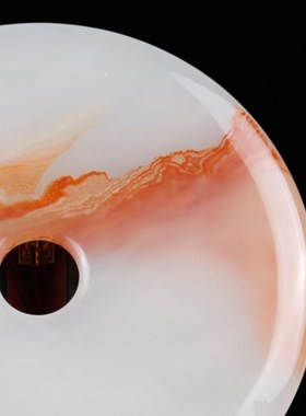 平安扣摆件天然玉石创意家居摆设中式客厅办公桌玉盘玄关工艺礼品