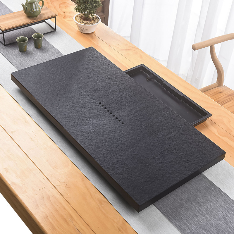 储水泡茶台茶盘客厅家用乌金石茶盘套装功夫茶台盘单独石茶盘托盘,淘宝优惠券,粉丝福利购,淘宝优惠卷