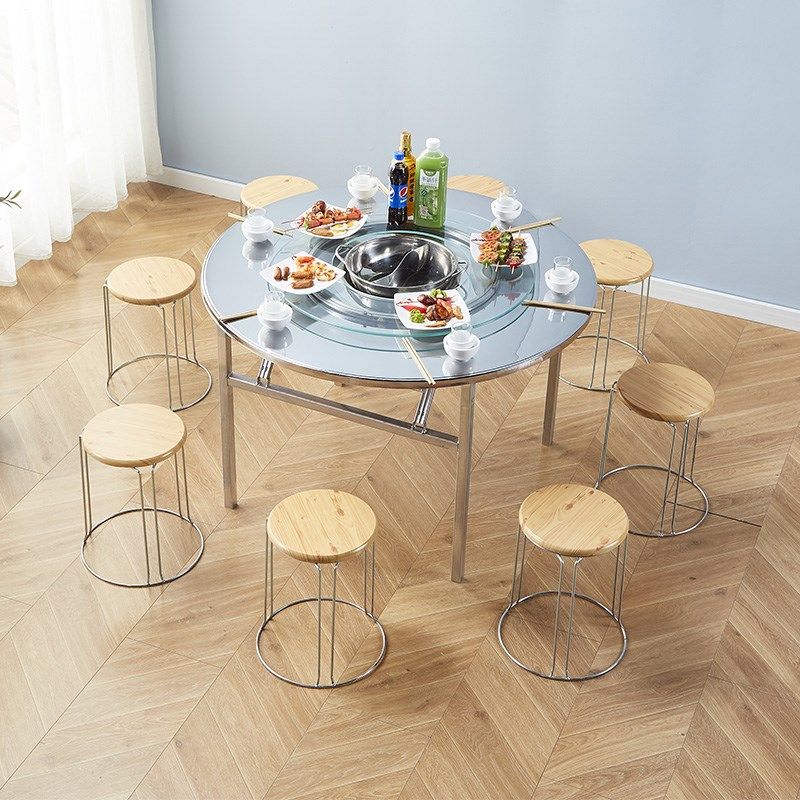 不锈钢折叠烤肉桌商用摆摊电磁炉一体火锅桌卡磁炉烙锅圆桌打边炉,淘宝优惠券,粉丝福利购,淘宝优惠卷