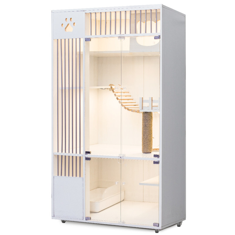 猫别墅家用室内猫窝猫屋猫舍超大自由空间猫柜猫房豪华实木猫笼子,淘宝优惠券,粉丝福利购,淘宝优惠卷