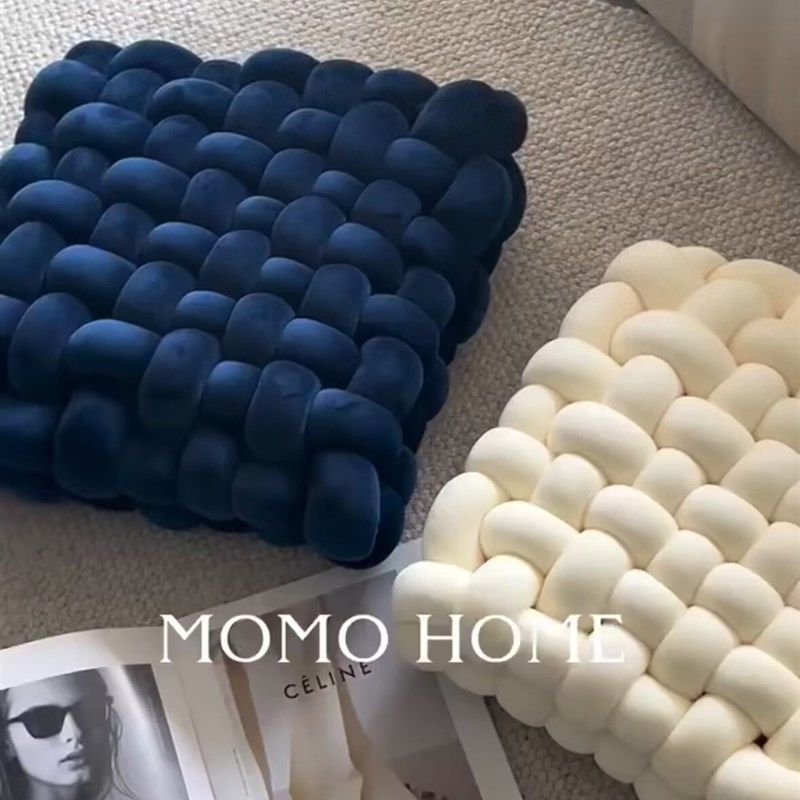 抱枕编织坐垫靠垫网红客厅沙发靠垫轻奢时尚飘窗垫简约奶油风地垫,淘宝优惠券,粉丝福利购,淘宝优惠卷