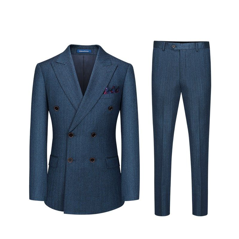 【澳嘉】羊毛西装男套装高定双排扣商务正装新郎结婚礼服男士西服,淘宝优惠券,粉丝福利购,淘宝优惠卷