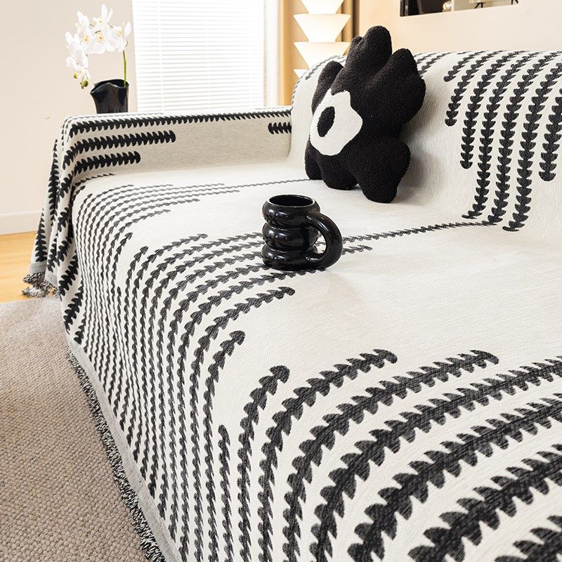 北欧风高级感沙发巾雪尼尔沙发盖布四季通用防猫抓沙发套罩沙发毯,淘宝优惠券,粉丝福利购,淘宝优惠卷