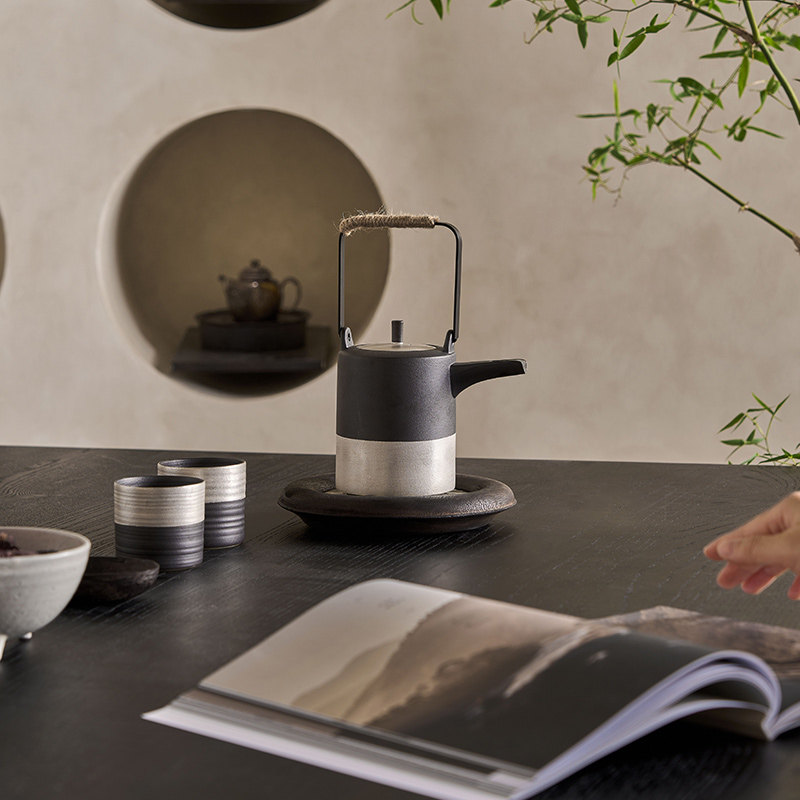 邸高家居 新中式样板间客厅酒柜展示架家饰软装搭配套装茶架摆件,淘宝优惠券,粉丝福利购,淘宝优惠卷