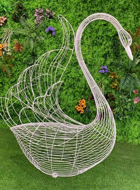 新款不锈钢镂空网格动物雕塑摆件房地产园林景观商场店铺橱窗装饰