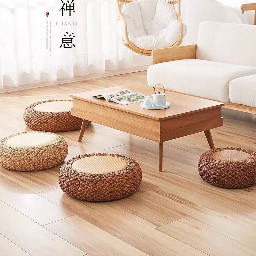 Cross-border rattan futon cushion B&B tatami living room cushion floor meditation cushion tea room bay window futon