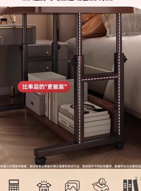 实木床边桌可移动简约小桌子卧室办公家用书桌简易升降宿舍电脑桌