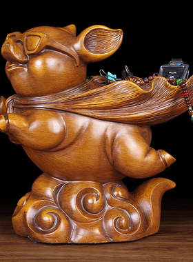 招财猪摆件飞天猪创意收纳摆设客厅酒架玄关家居装饰乔迁新居礼品