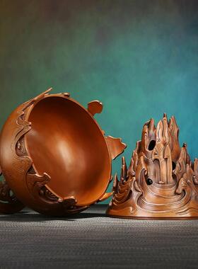 铜博山炉家用香薰炉茶道沉香檀香薰香炉室内香插彷古铜炉香炉