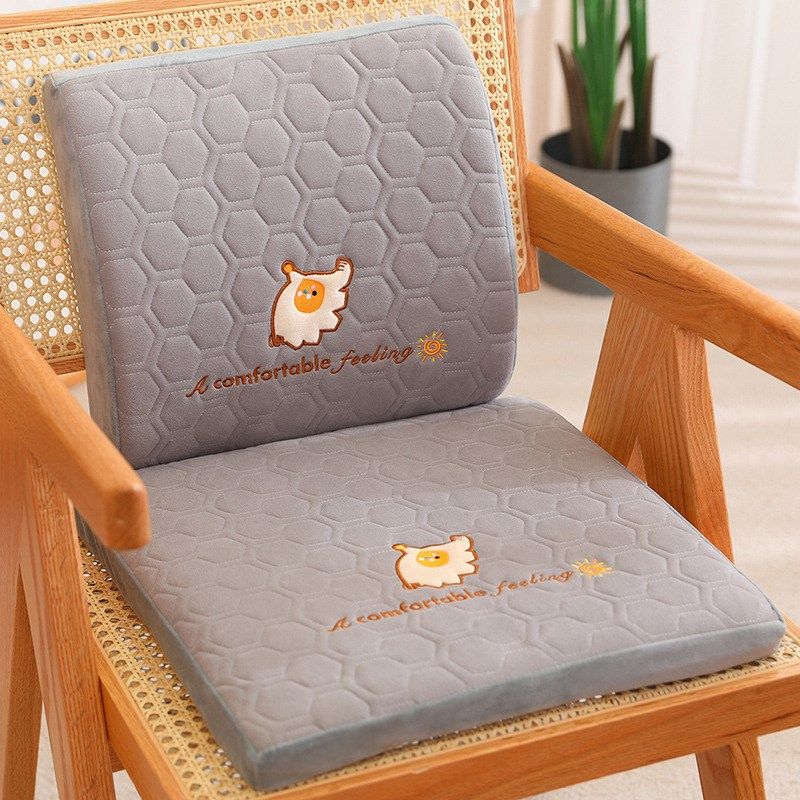 加绒温感乳胶慢回弹记忆棉坐垫办公室书房学生椅子腰靠防滑可拆洗,淘宝优惠券,粉丝福利购,淘宝优惠卷