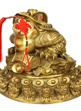 铜金蟾摆件21仔蟾摆件铜聚宝盆金蟾摆件