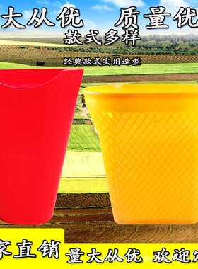 背篼背篓手工编织塑料布料新料防水装粪有盖子加厚直销