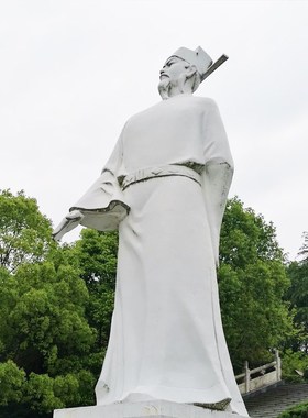 汉白玉石材人物雕塑定制古代书法家文天祥雕像学校公园广场摆件