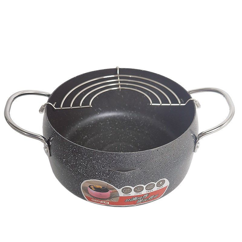 庆展天妇罗油炸锅家用小迷你麦饭石不沾锅省油小型防贱高深炸油锅,淘宝优惠券,粉丝福利购,淘宝优惠卷