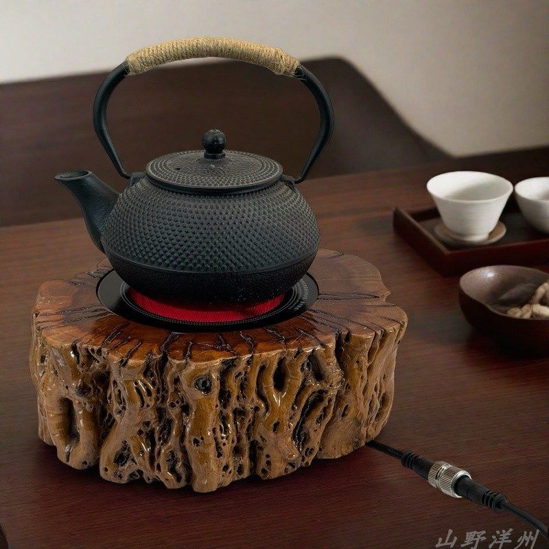 枣木茶炉中式复古电陶炉煮茶器围炉罐罐烧茶炉新款家用创意电炉,淘宝优惠券,粉丝福利购,淘宝优惠卷
