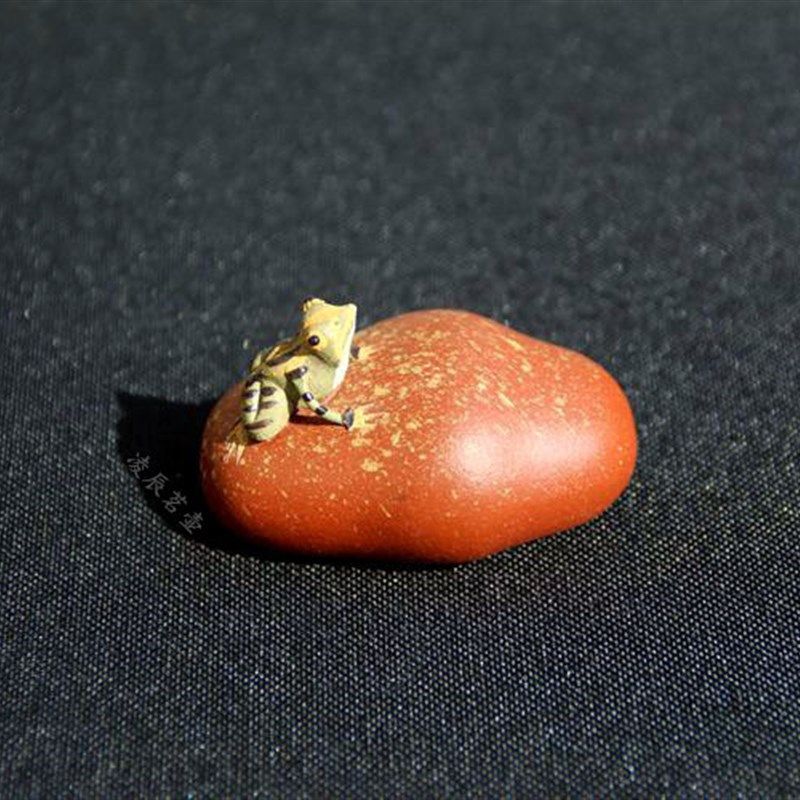 紫砂喷水茶宠红色石头青蛙个性创意茶玩工艺品茶道零配茶盘小摆件,淘宝优惠券,粉丝福利购,淘宝优惠卷