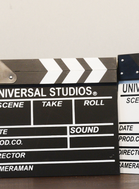 电影拍板导演板打板婚纱儿童影楼拍摄摄影道具拍照黑色场记板木质