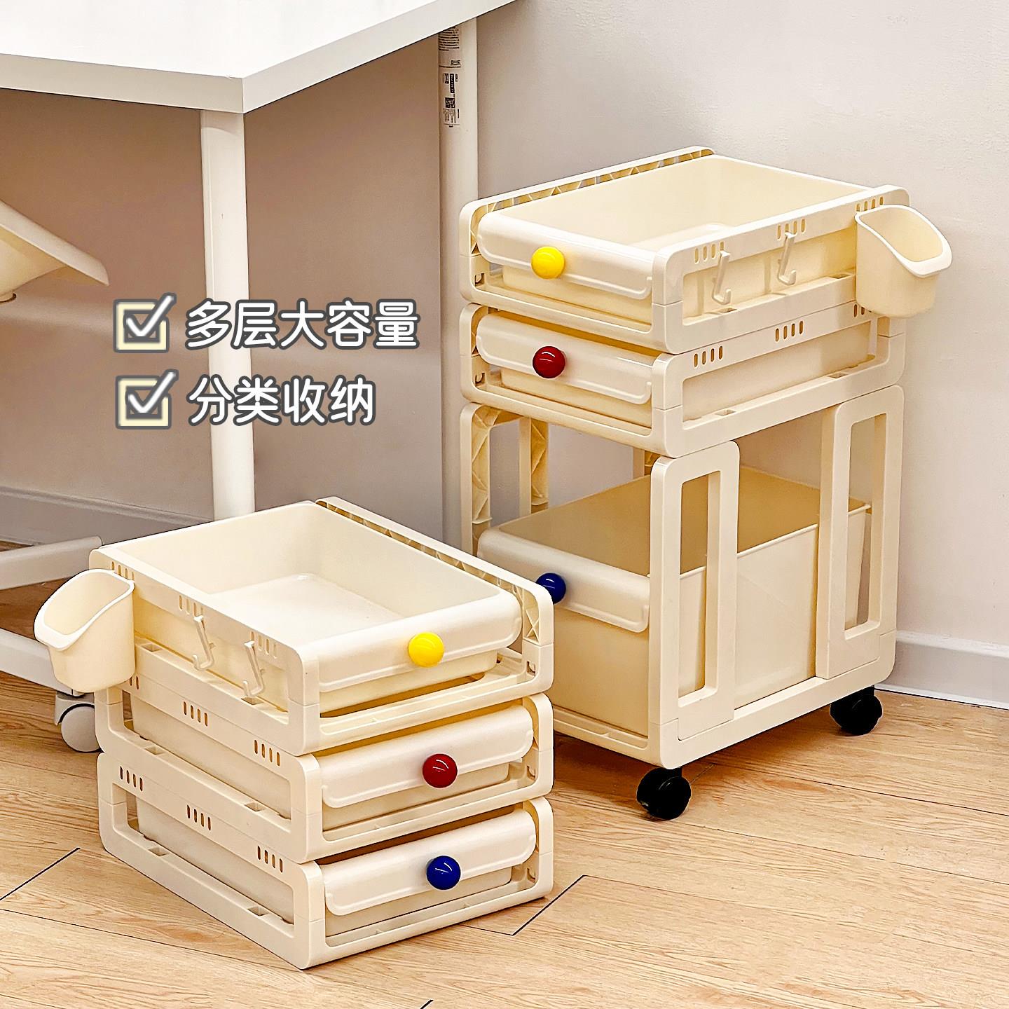 Dopamine under table storage box hole board spelled bean storage shelf living room drawer type floor-standing removable storage push
