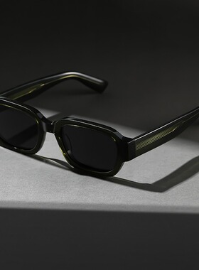 复古方框偏光防紫外线太阳镜