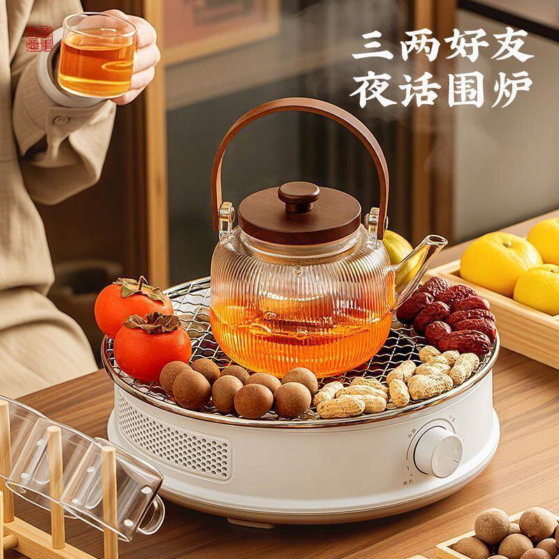 Household electric ceramic stove tea set for making tea around the stove