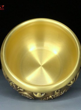 纯铜聚宝盆实心黄铜聚宝盆铜盆存钱罐招财聚财装饰工艺礼品摆件