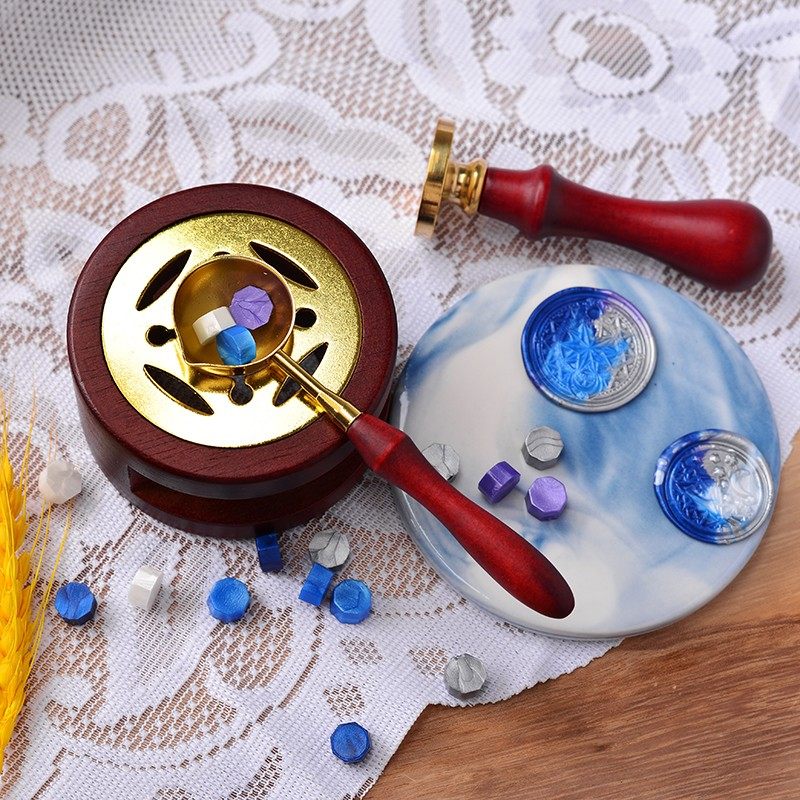 火漆熔炉木质火漆炉复古火漆印章套装工具小熔炉融化火漆蜡粒炉子,淘宝优惠券,粉丝福利购,淘宝优惠卷