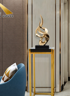 现代客厅抽象雕塑摆件招财酒店大堂售楼处前台装饰大型落地艺术品