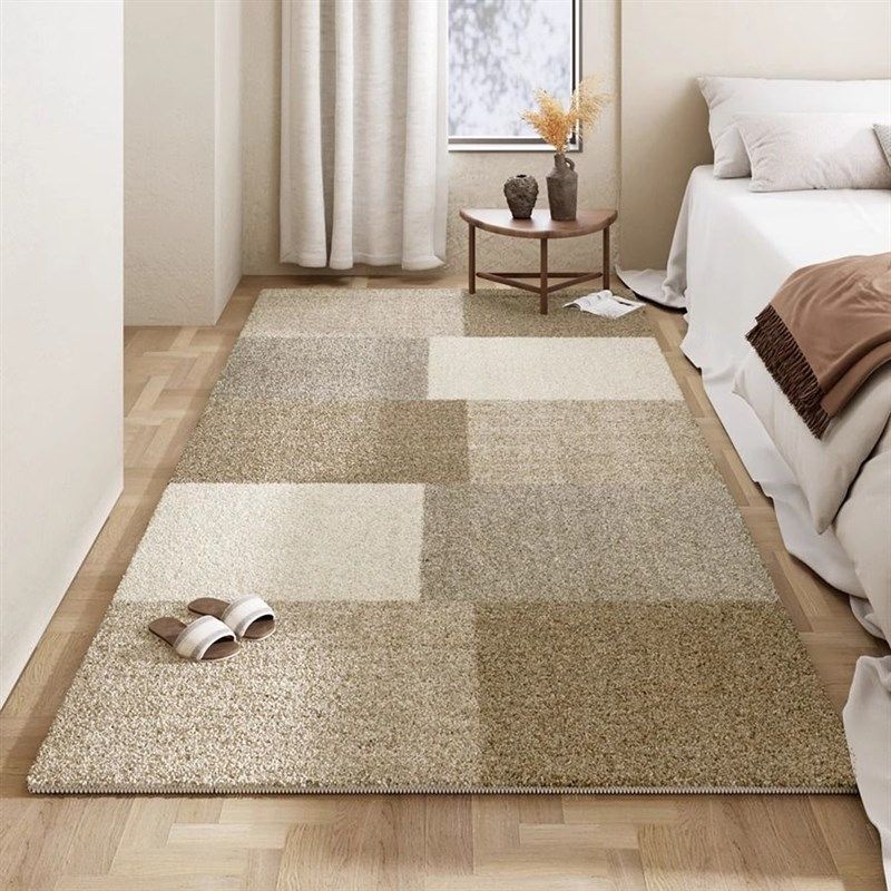 侘寂风卧室仿羊绒床边地毯美拉德加厚房间床前地垫吸水防滑毛绒垫,淘宝优惠券,粉丝福利购,淘宝优惠卷