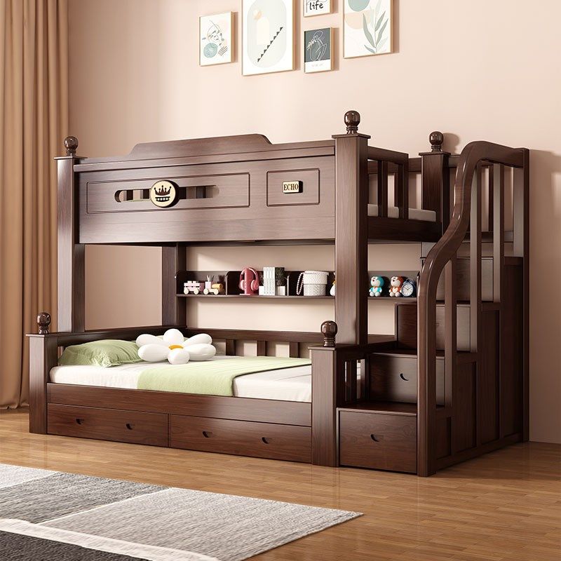 实木上下床双层床两层高低床小户型双人床儿童床上下铺木床子母床,淘宝优惠券,粉丝福利购,淘宝优惠卷