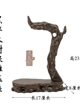 红实木雕工艺品吊玉架首饰展示架毛笔挂笔搁根雕黑梓木随形挂玉架
