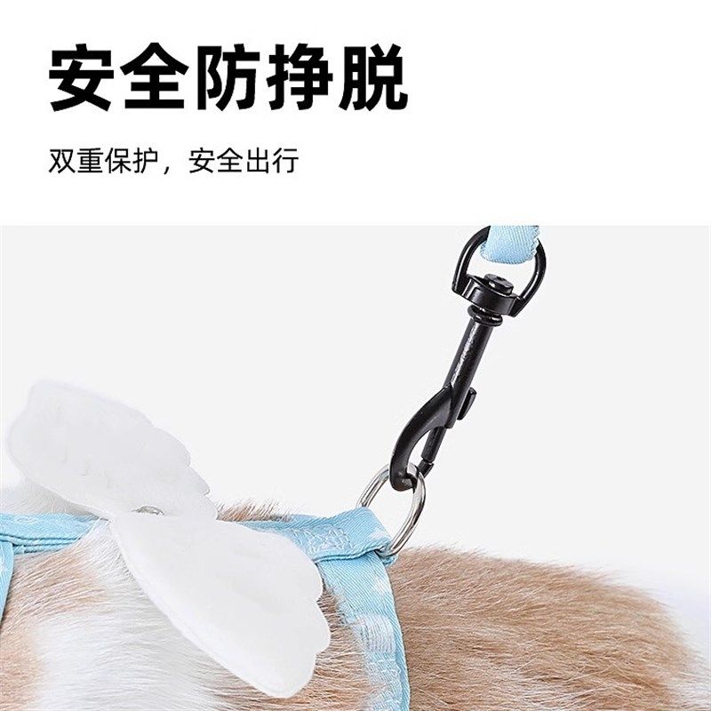 遛猫牵引绳防挣脱不勒脖胸背带工字型宠物猫咪公主风户外专用神器,淘宝优惠券,粉丝福利购,淘宝优惠卷