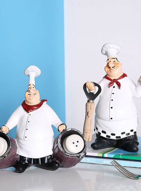 厨房公仔摆件家居饰品迷你厨师人物装饰模型店铺装饰品小玩偶摆设