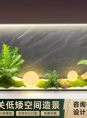仿真绿植造景摆件组合室内美学低矮空间景观落地装饰仿生植物假树